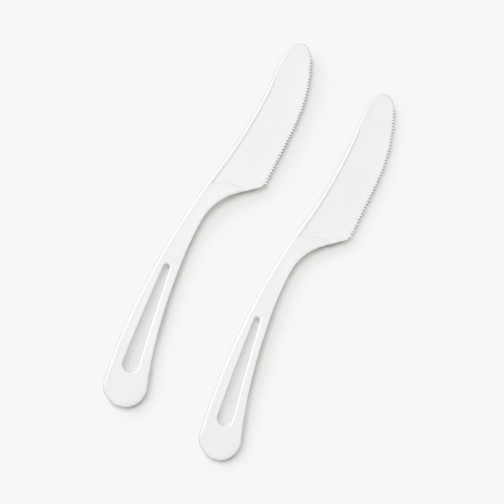 Disposable White Knives for Foodservice Supply