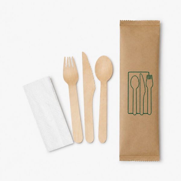 Disposable Wooden Cutlery Set for Catering Service Disposable Wooden Cutlery Set for Catering Service