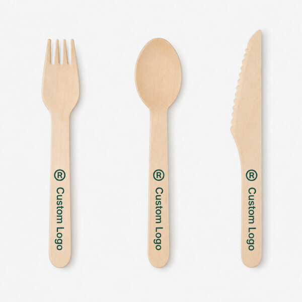 Disposable Wooden Cutlery Set for Catering Service Disposable Wooden Cutlery Set for Catering Service