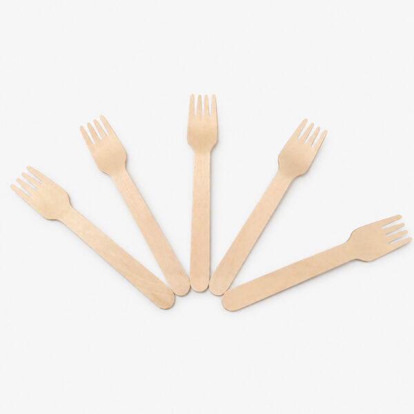 Disposable Wooden Fork for Catering and Takeaway