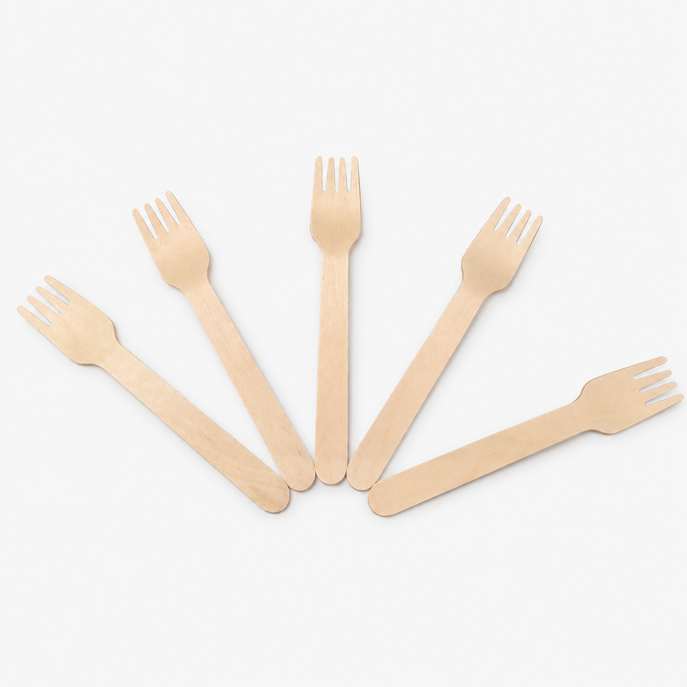 Disposable Wooden Fork for Catering and Takeaway