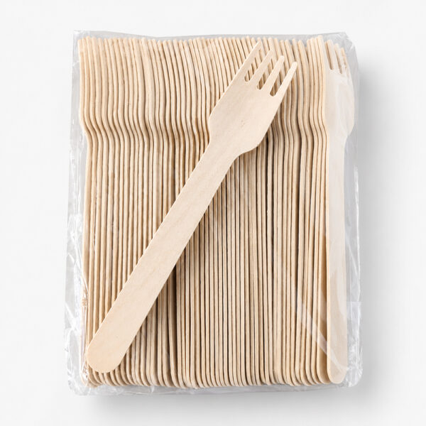 Disposable Wooden Fork for Catering and Takeaway