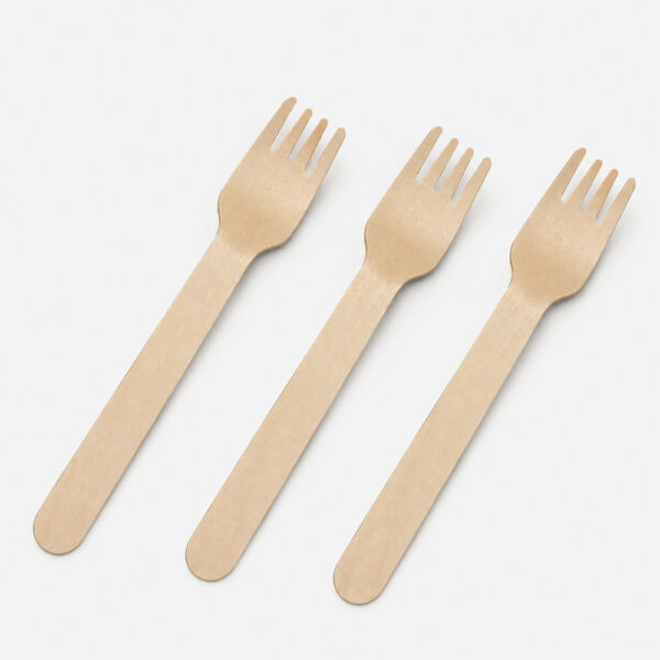 Disposable Wooden Fork for Catering and Takeaway