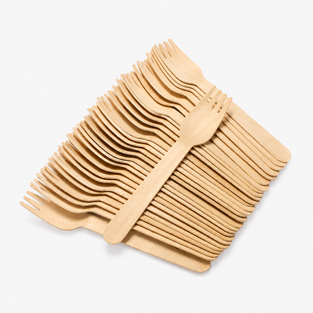 Disposable Wooden Forks for Catering Service