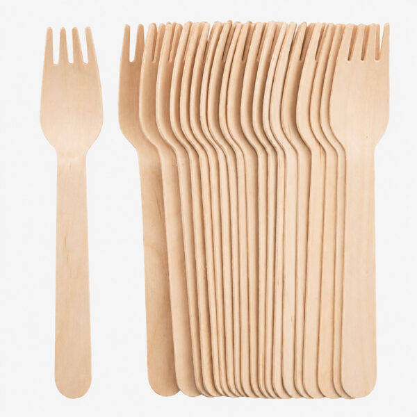 Disposable Wooden Forks for Catering Service