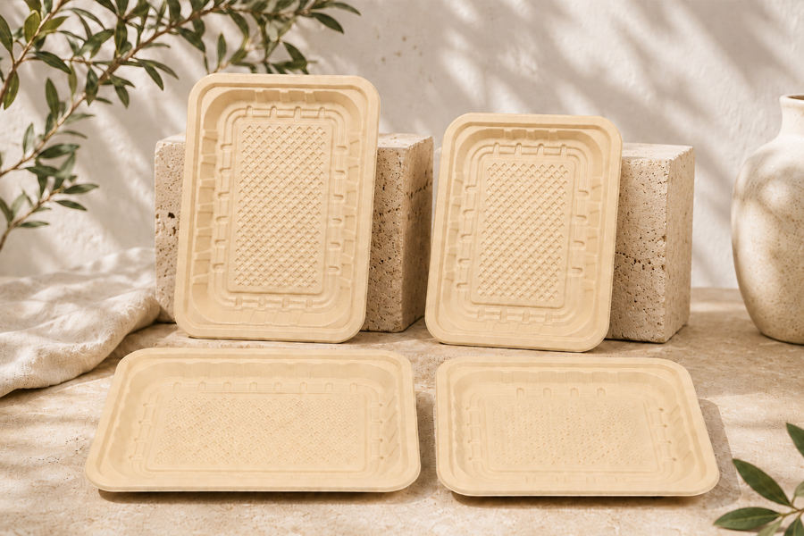 Disposable bamboo fiber tray manufacturer for catering supply