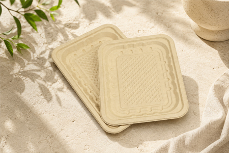Disposable bamboo fiber tray manufacturer for catering supply