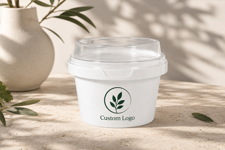 Disposable clear cups for layered yogurt and fruit desserts
