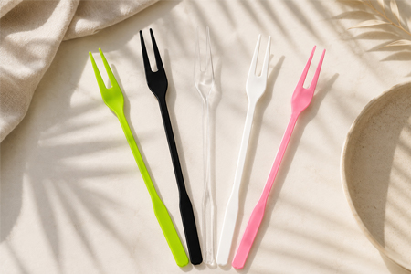 Disposable forks for salad dessert and entree service