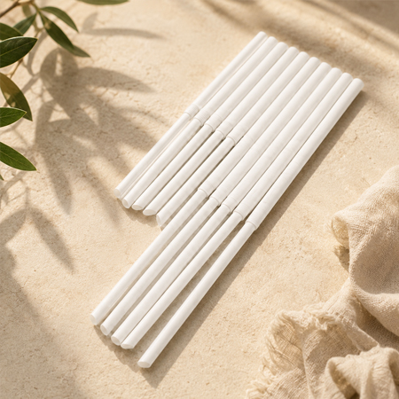 Disposable paper straws for cold drink service