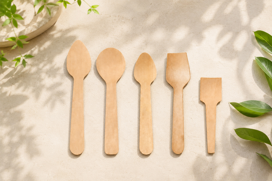 Disposable spoon range for supermarket and commercial kitchen buyers