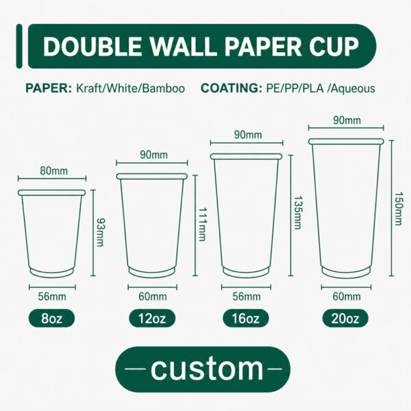 Double Wall Paper Cup with Sip Lid Double Wall Paper Cup with Sip Lid