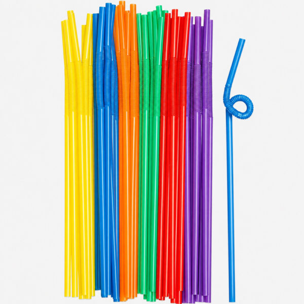 Extra-Long Flexible Plastic Straws for Foodservice Extra-Long Flexible Plastic Straws for Foodservice