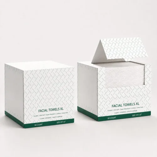Facial Tissue Box with Pop-Up Dispenser