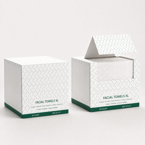 Facial Tissue Box with Pop-Up Dispenser