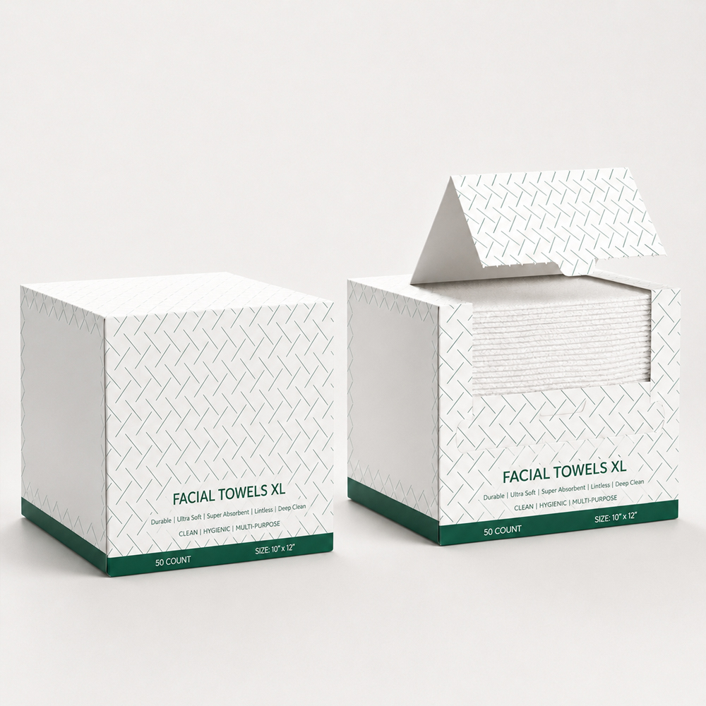 Facial Tissue Box with Pop-Up Dispenser