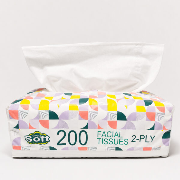 Facial Tissue Soft Pack, 2-Ply, 200 Sheets