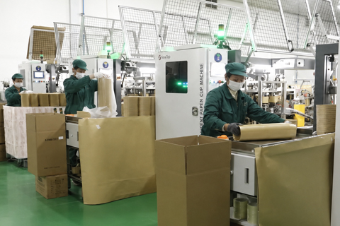 Paper food packaging factory overview