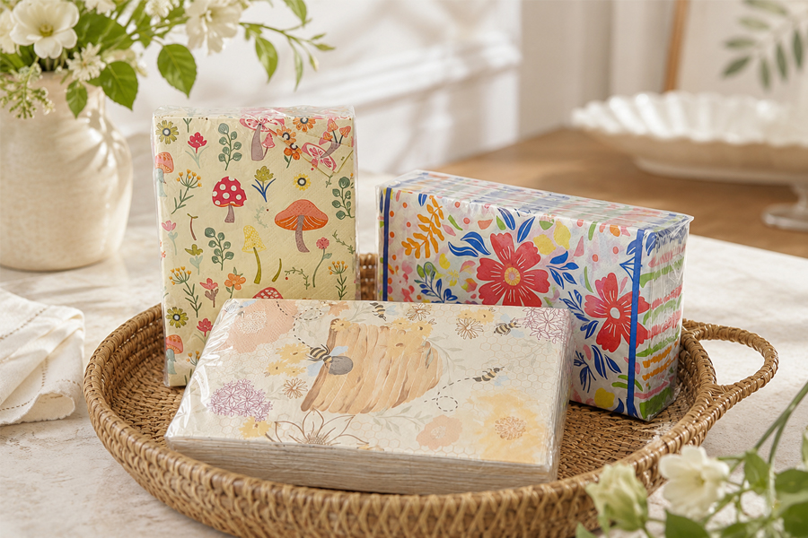 Foodservice napkins for restaurant tables and meal service