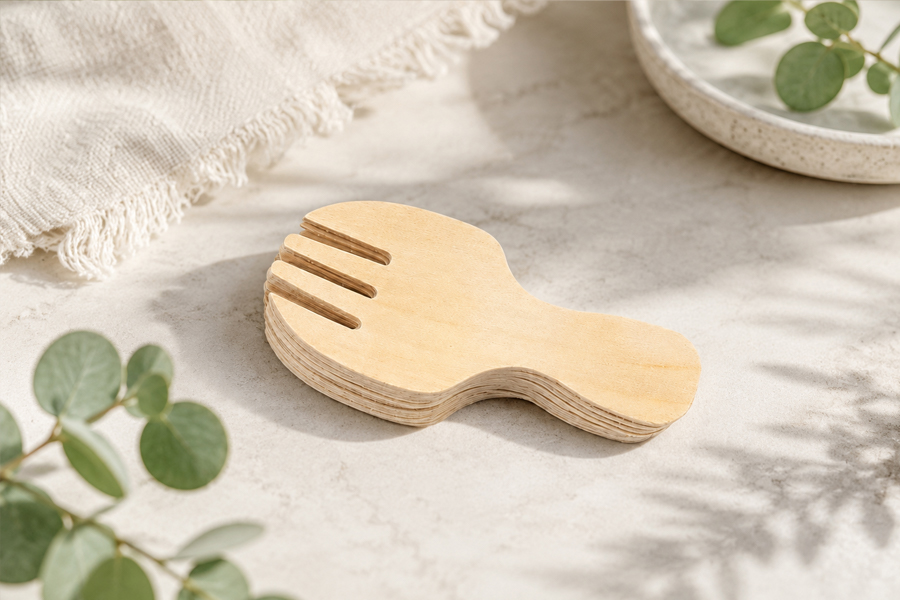 Foodservice spork cartons for export and wholesale delivery