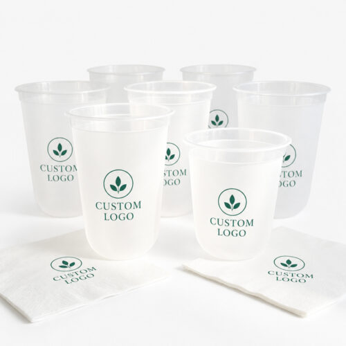 Frosted Cold Drink Cup with Custom Logo and Lid Frosted Cold Drink Cup with Custom Logo and Lid