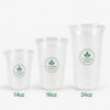 Frosted PP Cold Drink Cup with Fitted Lid