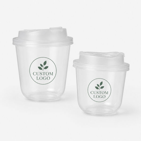 Frosted PP Cold Drink Cup with Fitted Lid