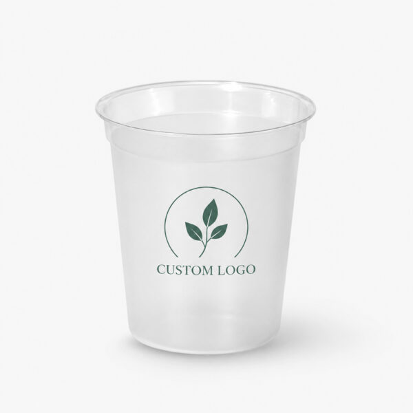 Frosted PP Cold Drink Cup with Fitted Lid
