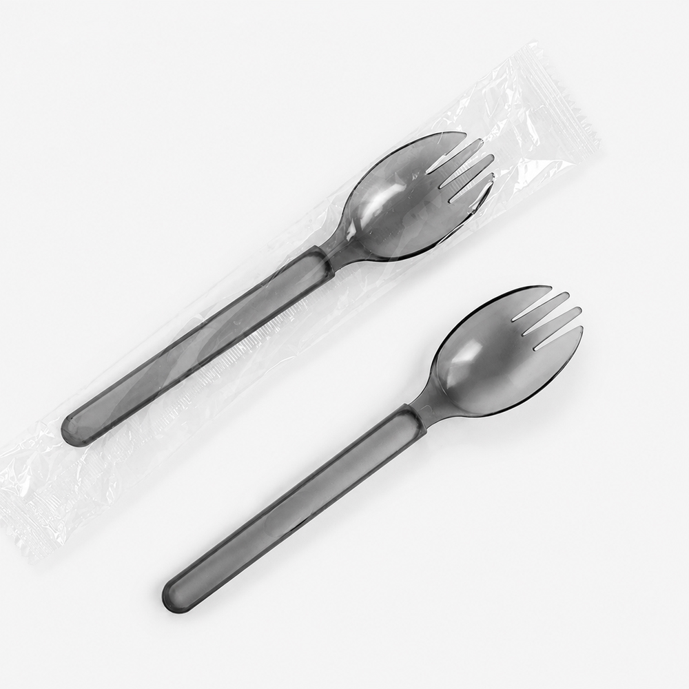 Gray Disposable Spork for Takeaway Meals