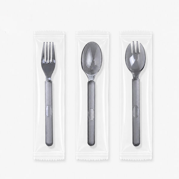 Gray Disposable Spork for Takeaway Meals