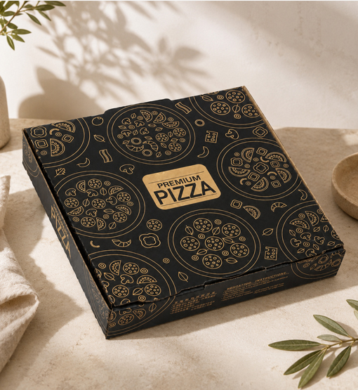 Grease-resistant pizza box for hot food delivery
