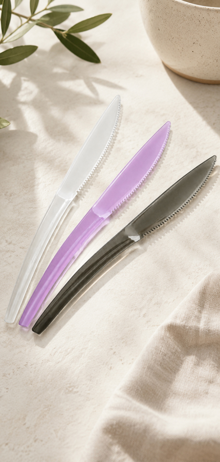 Heavy duty plastic knife supplier for catering companies