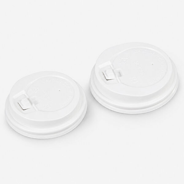 Hot Cup Lids in Compostable PLA with Sip-Through Options