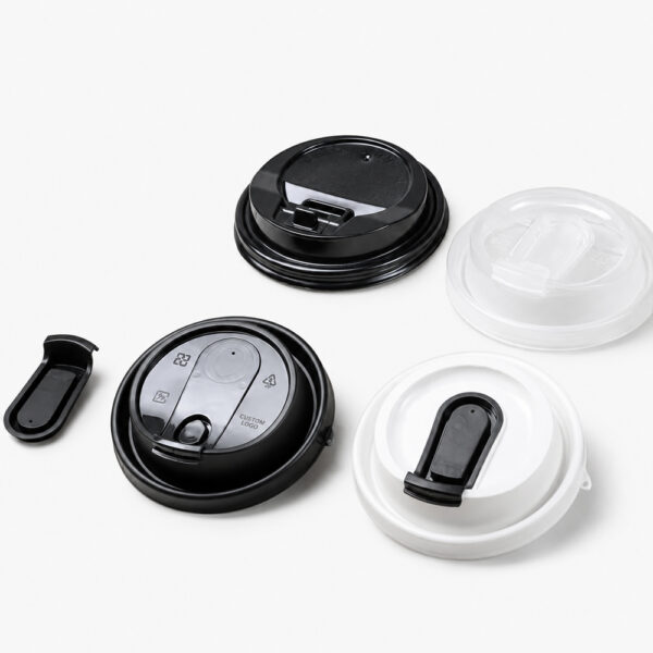 Hot Drink Cup Lids with Reclosable Flip-Tab Closure
