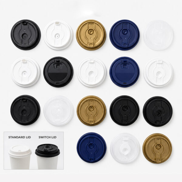 Hot Drink Cup Lids with Reclosable Flip-Tab Closure