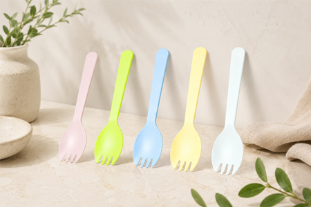 Hygienically wrapped sporks for distributor and operator accounts