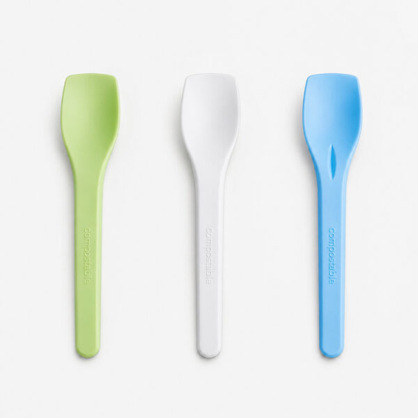 Ice Cream Spoon with Pastel Compostable Design for Gelato Ice Cream Spoon with Pastel Compostable Design for Gelato