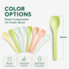 Ice Cream Spoon with Pastel Compostable Design for Gelato Ice Cream Spoon with Pastel Compostable Design for Gelato