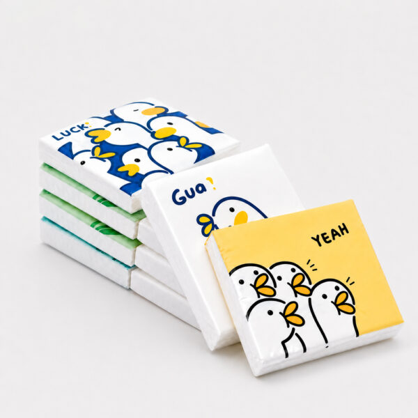 Illustrated Pocket Tissue Packs for Wholesale Supply
