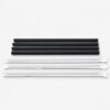 Individually Wrapped Black Plastic Straws 21cm x 6mm