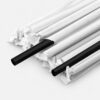 Individually Wrapped Black Plastic Straws 21cm x 6mm