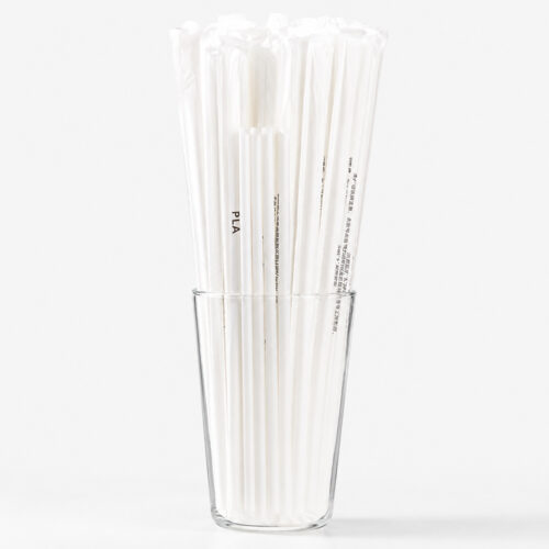 Individually Wrapped PLA Angle-Cut Drinking Straws