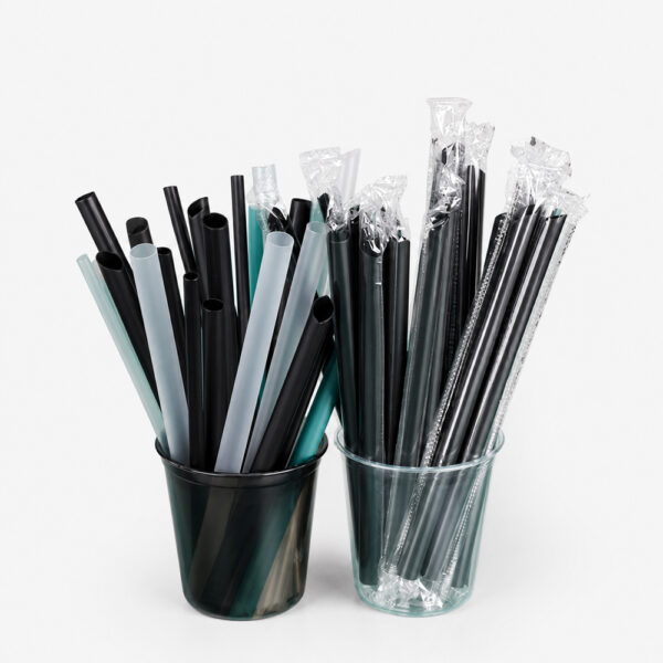 Individually Wrapped Plastic Straws for Cold Drinks