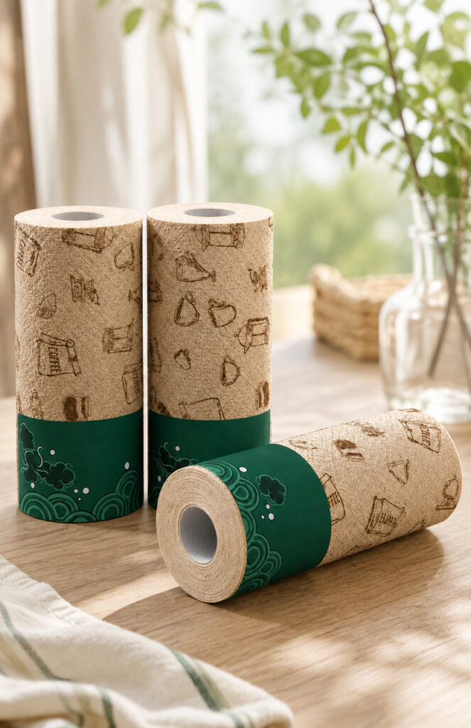 Individually wrapped kitchen paper towel rolls for distributors