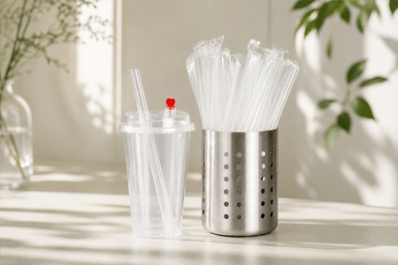 Individually wrapped straws for foodservice distributors