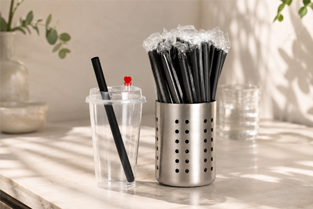 Individually wrapped straws for foodservice distributors