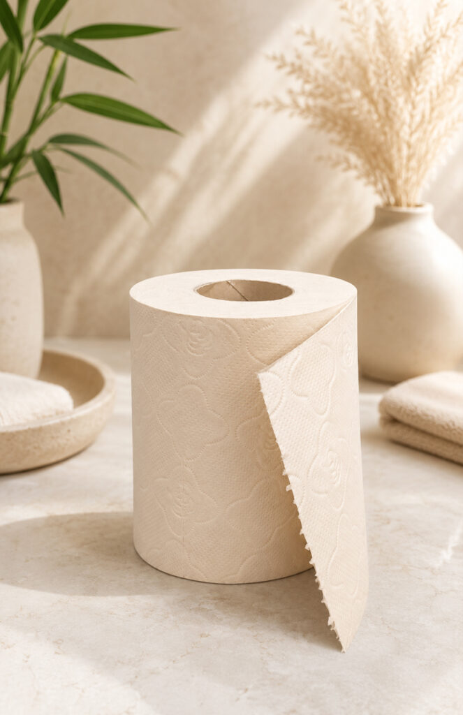 Jumbo toilet paper for janitorial product distributors