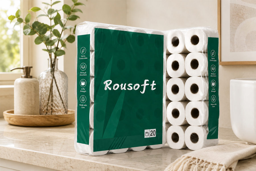 Jumbo toilet paper rolls for high-traffic commercial restrooms