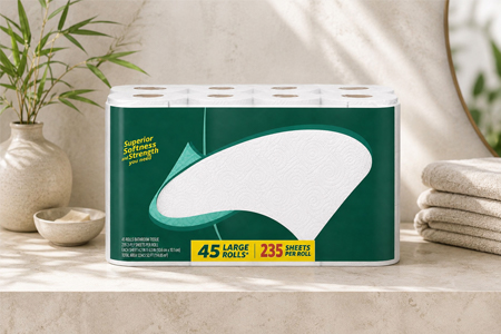 Jumbo toilet paper rolls for high-traffic commercial restrooms
