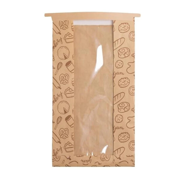 Kraft Bakery Paper Bag with Clear Window